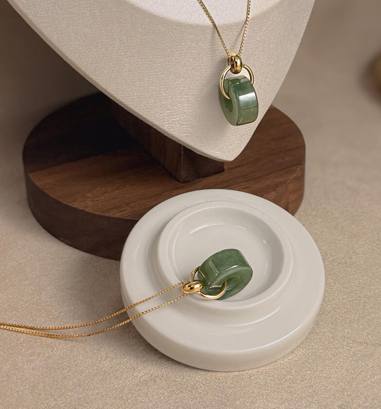Coming Soon! Green Squarish Doughnut Necklace